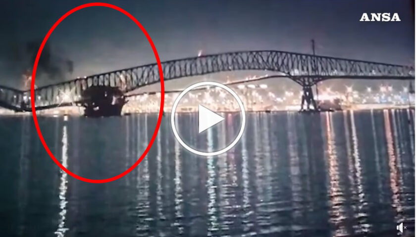 Baltimora, nave urta ponte che collassa, auto e persone finiscono in mare: le immagini del disastro – VIDEO