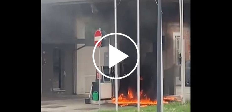 “Do fuoco a tutto” e incendia il distributore di benzina, paura a Ravenna – VIDEO
